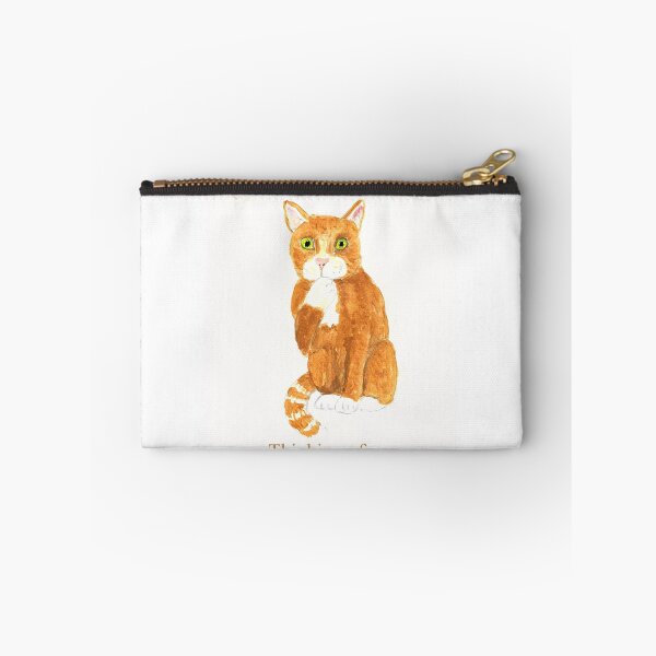 Item preview, Ginger cat 2, cat thinking of you. puzzled cat, cute cat,cat stickers, cat osters, cat Tshirts, designed and sold by janetdavies.