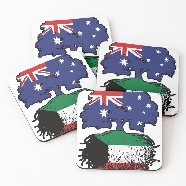 Item preview, Kuwait Kuwaiti Australian Australia Tree Roots Flag designed and sold by FlagX.