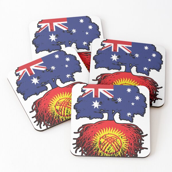 Item preview, Kyrgyzstan Kirghiz Australian Australia Tree Roots Flag designed and sold by FlagX.