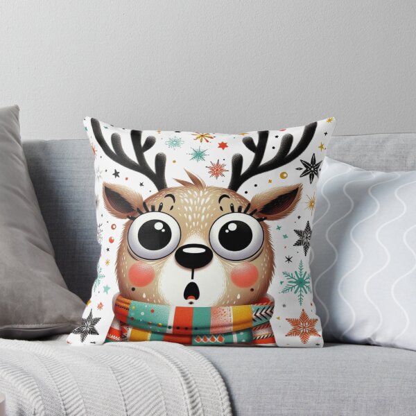 Item preview, Funny Christmas Reindeer, Blue And White Christmas designed and sold by CrasyART.