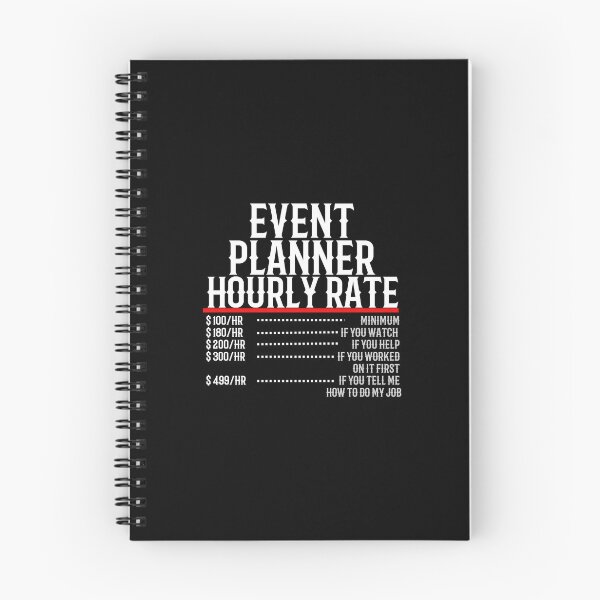 Item preview, Event Planner Hourly Rate designed and sold by TeesYouWant.