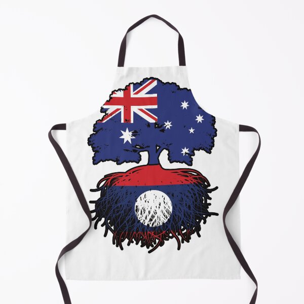 Item preview, Laos Laotian Australian Australia Tree Roots Flag designed and sold by FlagX.
