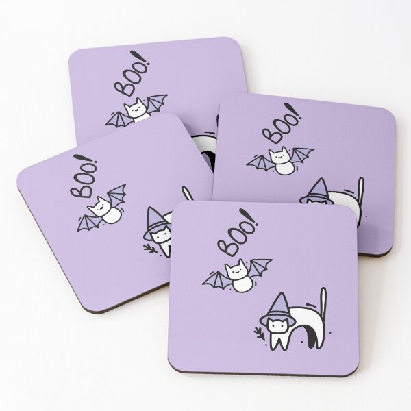 Item preview, Witch Cat & Bat - Adorable Halloween Vibes designed and sold by Randomnessy.