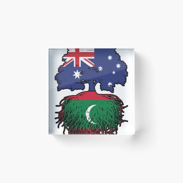 Item preview, Maldives Maldivian Australian Australia Tree Roots Flag designed and sold by FlagX.
