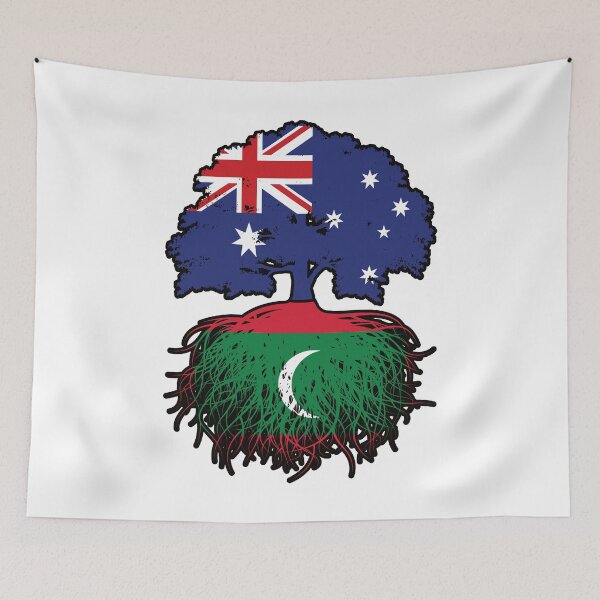 Item preview, Maldives Maldivian Australian Australia Tree Roots Flag designed and sold by FlagX.