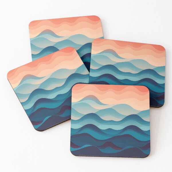 Item preview, A design of Waves that transition in color from light to dark, creating a gradient effect. designed and sold by HEMRO.