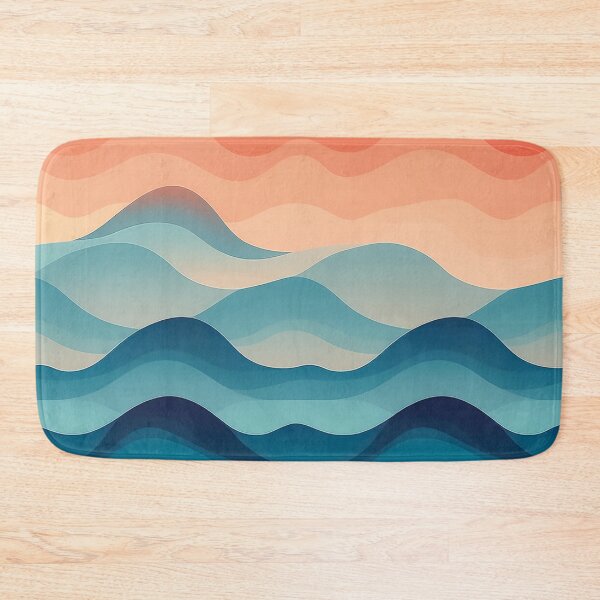 Item preview, A design of Waves that transition in color from light to dark, creating a gradient effect. designed and sold by HEMRO.