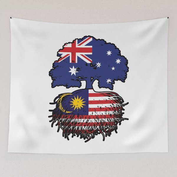 Item preview, Malaysia Malaysian Australian Australia Tree Roots Flag designed and sold by FlagX.