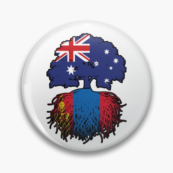 Item preview, Mongolia Mongolian Australian Australia Tree Roots Flag designed and sold by FlagX.