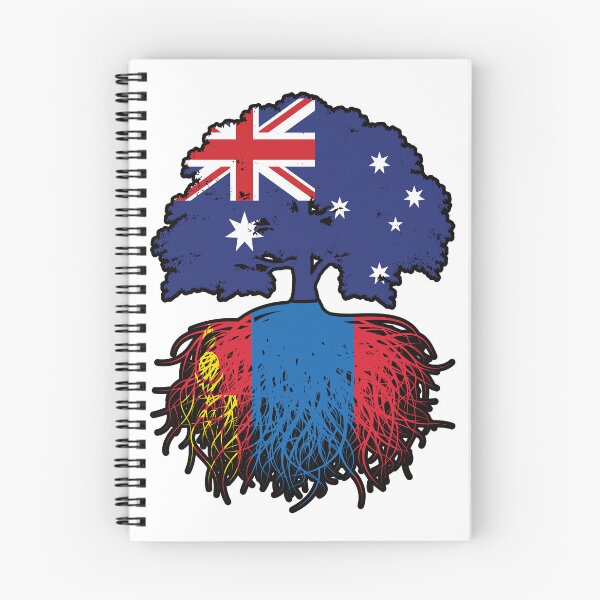 Item preview, Mongolia Mongolian Australian Australia Tree Roots Flag designed and sold by FlagX.
