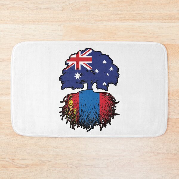 Item preview, Mongolia Mongolian Australian Australia Tree Roots Flag designed and sold by FlagX.
