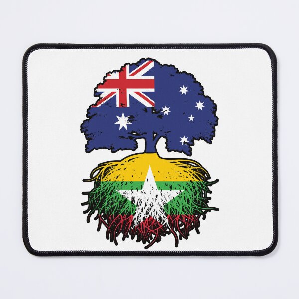 Item preview, Myanmar Burmese Australian Australia Tree Roots Flag designed and sold by FlagX.