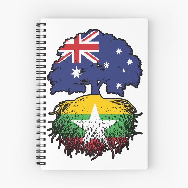 Item preview, Myanmar Burmese Australian Australia Tree Roots Flag designed and sold by FlagX.