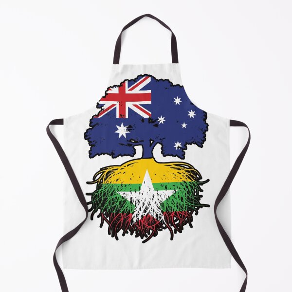 Item preview, Myanmar Burmese Australian Australia Tree Roots Flag designed and sold by FlagX.