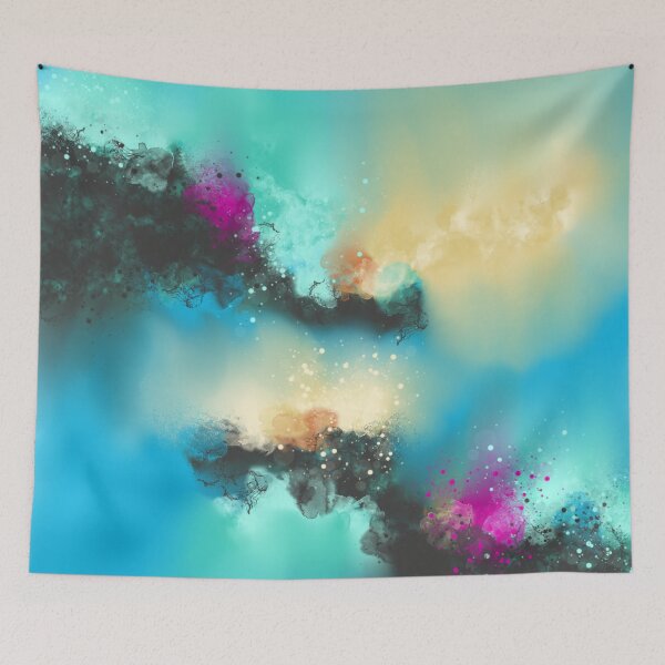 Item preview, Illumination Theory - Turquoise Purple Yellow Abstract designed and sold by Joey Santiago.