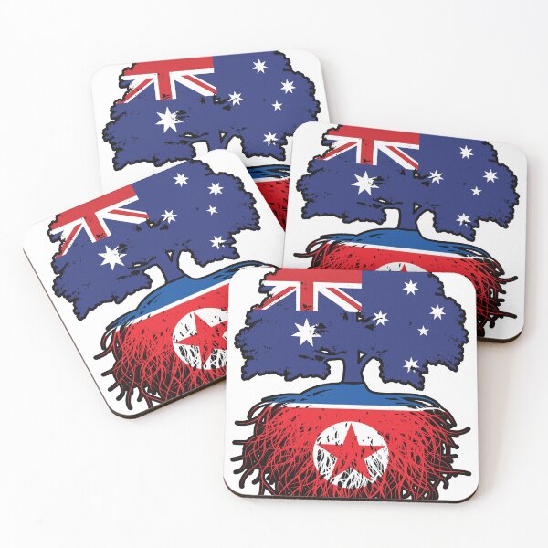 Item preview, North Korea North Korean Australian Australia Tree Roots Flag designed and sold by FlagX.