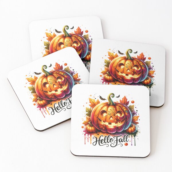 Item preview, Vibrant Hello Fall Watercolor Pumpkins & Autumn Flowers – Perfect for Fall Decor & Apparel designed and sold by artedigital99.