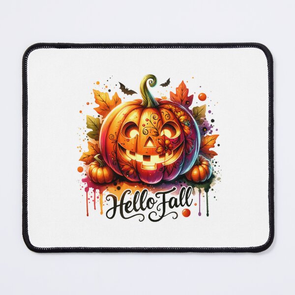 Item preview, Vibrant Hello Fall Watercolor Pumpkins & Autumn Flowers – Perfect for Fall Decor & Apparel designed and sold by artedigital99.