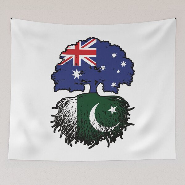 Item preview, Pakistan Pakistani Australian Australia Tree Roots Flag designed and sold by FlagX.