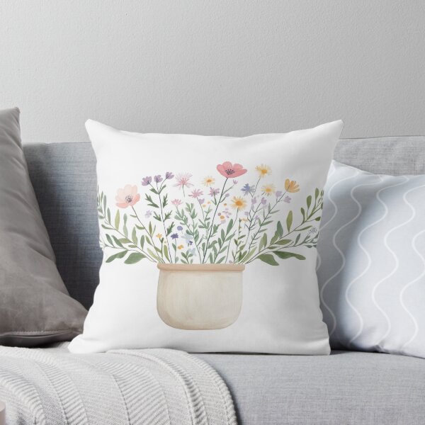 Aperçu de l'œuvre Un bel arrangement de fleurs colorées dans un pot simple créée et vendue par Lucky-jl.