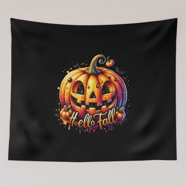 Item preview, Autumn Elegance – Hello Fall Watercolor Pumpkins & Flowers for Apparel and Home Decor designed and sold by artedigital99.