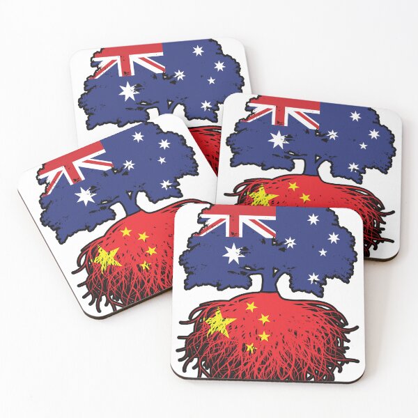 Item preview, China Chinese Australian Australia Tree Roots Flag designed and sold by FlagX.