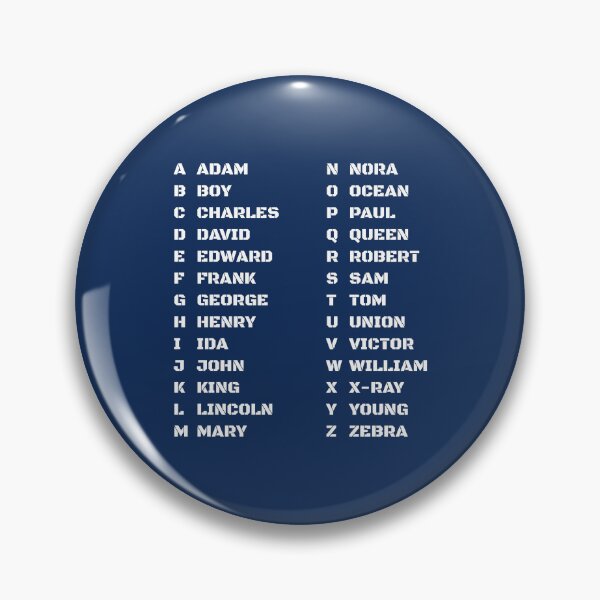 Item preview, Law Enforcement Police Phonetic Alphabet Blue White designed and sold by AnnSign.