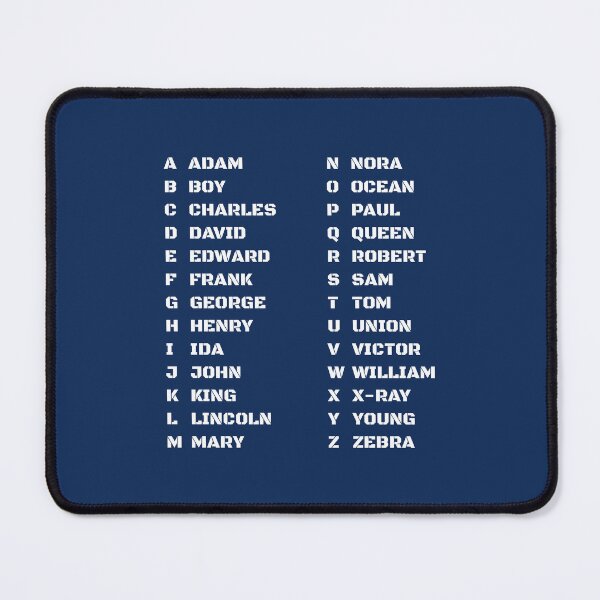 Item preview, Law Enforcement Police Phonetic Alphabet Blue White designed and sold by AnnSign.