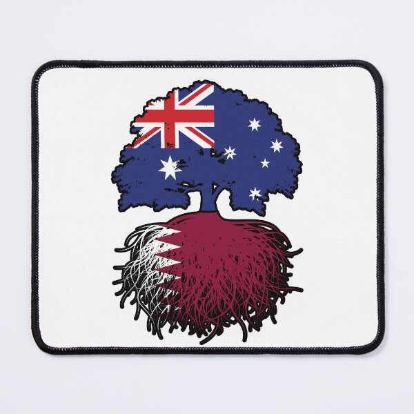 Item preview, Qatar Qatari Australian Australia Tree Roots Flag designed and sold by FlagX.