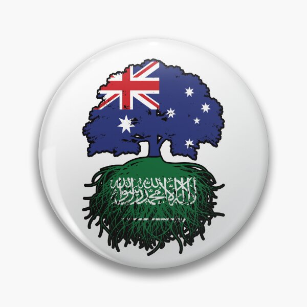 Item preview, Saudi Arabia Saudi Australian Australia Tree Roots Flag designed and sold by FlagX.