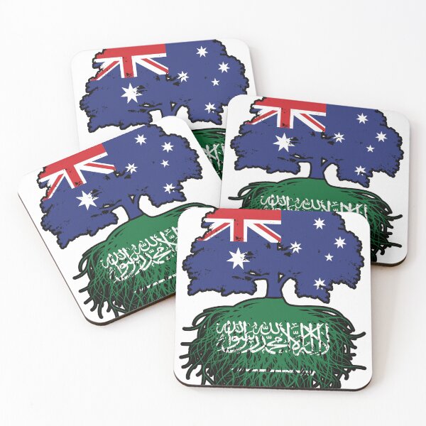 Item preview, Saudi Arabia Saudi Australian Australia Tree Roots Flag designed and sold by FlagX.