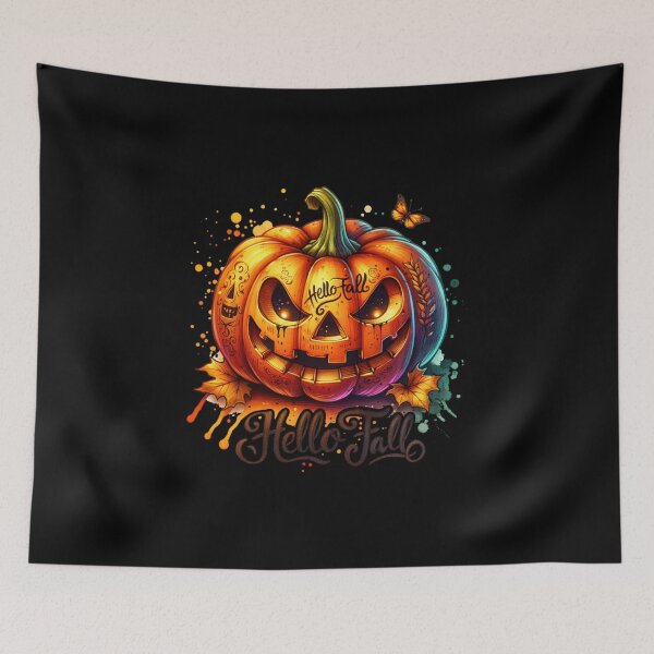 Item preview, Autumn Elegance – Hello Fall Watercolor Pumpkins & Flowers for Apparel and Home Decor designed and sold by artedigital99.