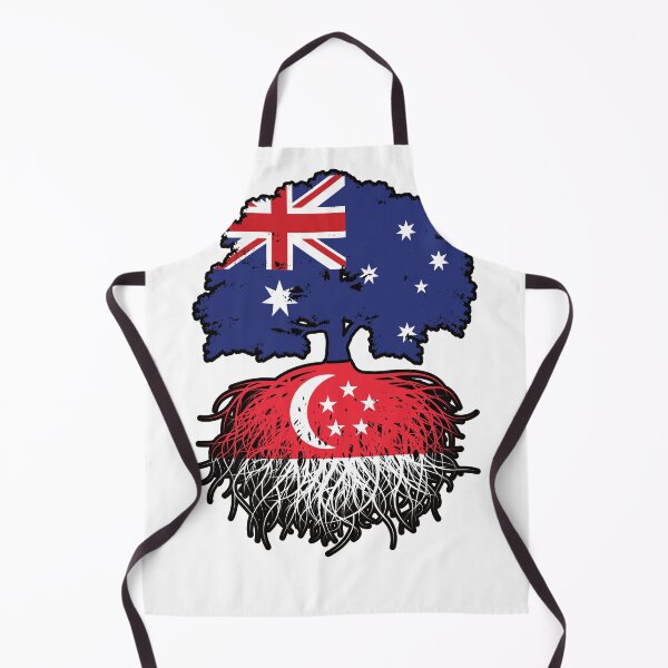Aperçu de l'œuvre Singapour Singapour Australien Australie Arbre Racines Drapeau créée et vendue par FlagX.