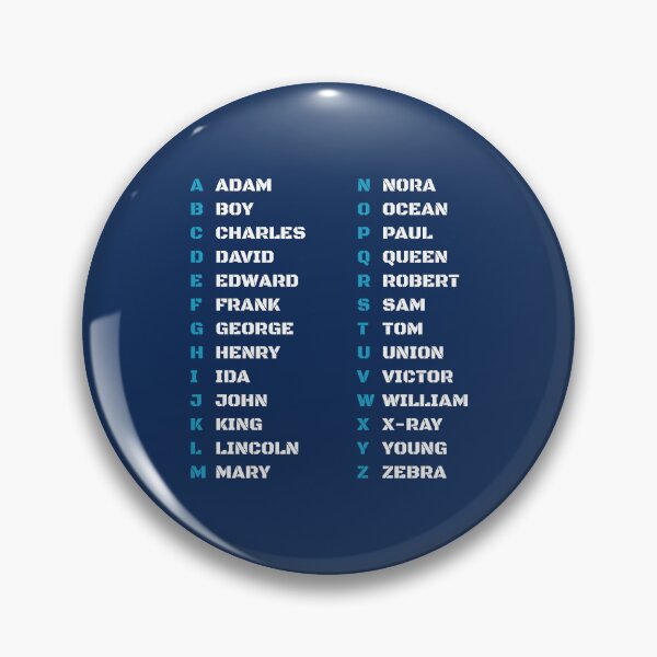 Item preview, Police Phonetic Alphabet Law Enforcement Blue White designed and sold by AnnSign.