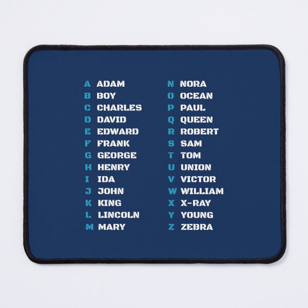 Item preview, Police Phonetic Alphabet Law Enforcement Blue White designed and sold by AnnSign.