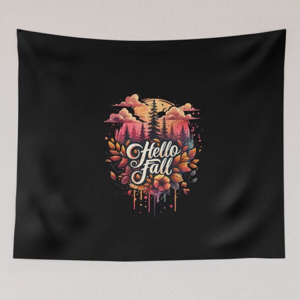 Item preview, Autumn Elegance – Hello Fall Watercolor Pumpkins & Flowers for Apparel and Home Decor designed and sold by artedigital99.