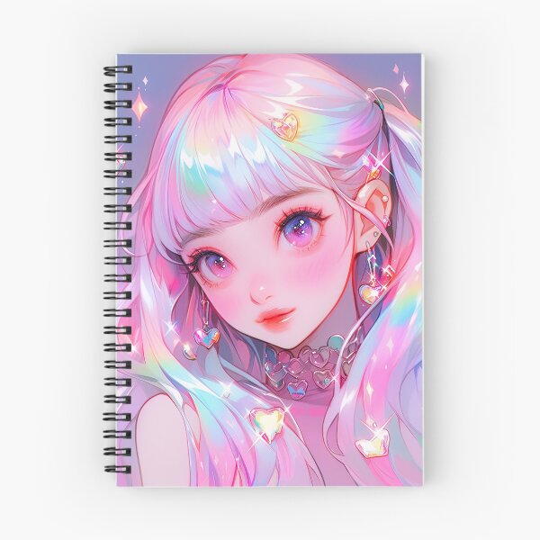 Item preview, Chica anime rosa pastel kawaii designed and sold by bubblegoth.