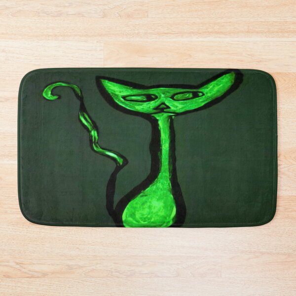Item preview, "Mystical Neon Cat - Glowing Green Art" designed and sold by Sztyep88.