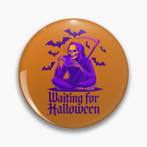 Item preview, Waiting For Halloween Grim Reaper Coffee Art designed and sold by elynne9.