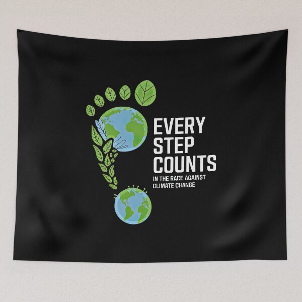 Item preview, Stylized Carbon Footprint Promoting Climate Action designed and sold by artwaves.