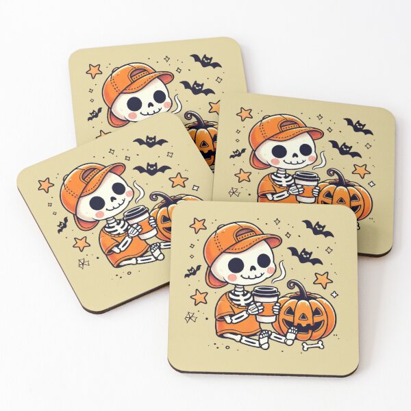 Item preview, Cute Halloween Coffee Lover Skeleton  designed and sold by KaelConcepts.