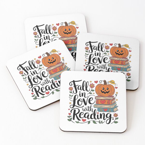 Item preview, Fall in Love with Reading: Halloween-Themed Illustration with Pumpkin and Books designed and sold by love3617.