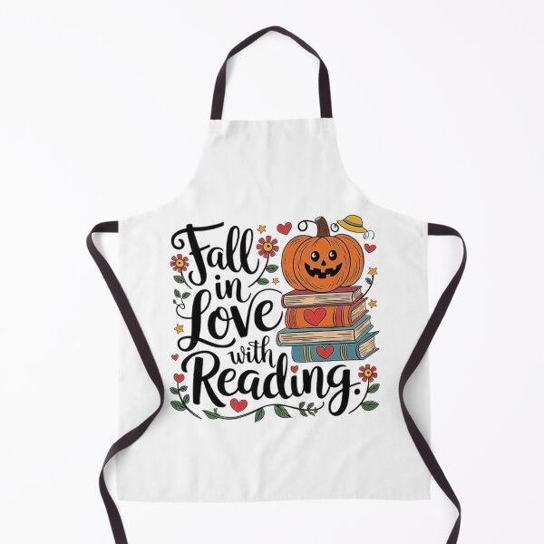 Item preview, Fall in Love with Reading: Halloween-Themed Illustration with Pumpkin and Books designed and sold by love3617.