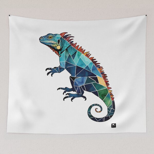 Item preview, **Title: Geometric Iguana Silhouette: Modern Art Meets Nature**  By CallisC arts⭐⭐⭐⭐⭐ designed and sold by CallisC-Arts.