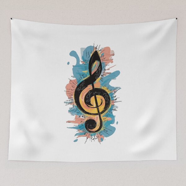 Item preview, Vibrant Music Notes Abstract Design designed and sold by EurekaHunters.