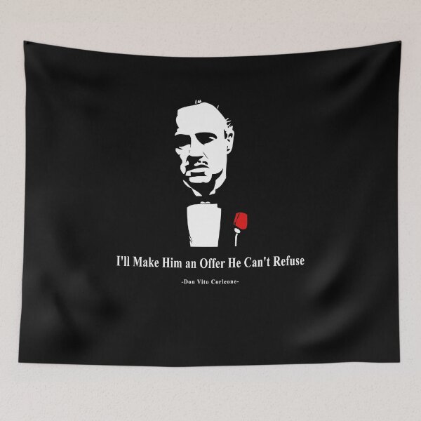 Item preview, The Godfather Flower Quote I'm gonna make him an offer  designed and sold by FernaRoje.