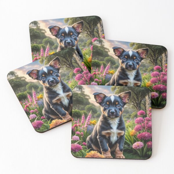 Item preview, Zack Blue Australian Cattle Dog Puppy Portrait designed and sold by Heart and Soul Studio.