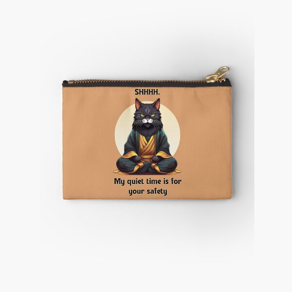 Item preview, Shhh.  My quiet time is for your safety meditating cat designed and sold by Kspirit Designs.