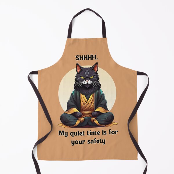 Item preview, Shhh.  My quiet time is for your safety meditating cat designed and sold by Kspirit Designs.