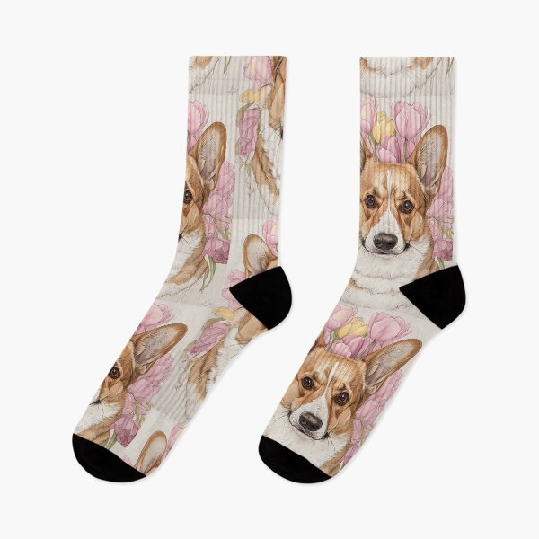 Item preview, Corgi with Flowers  designed and sold by reddogbuckeye.